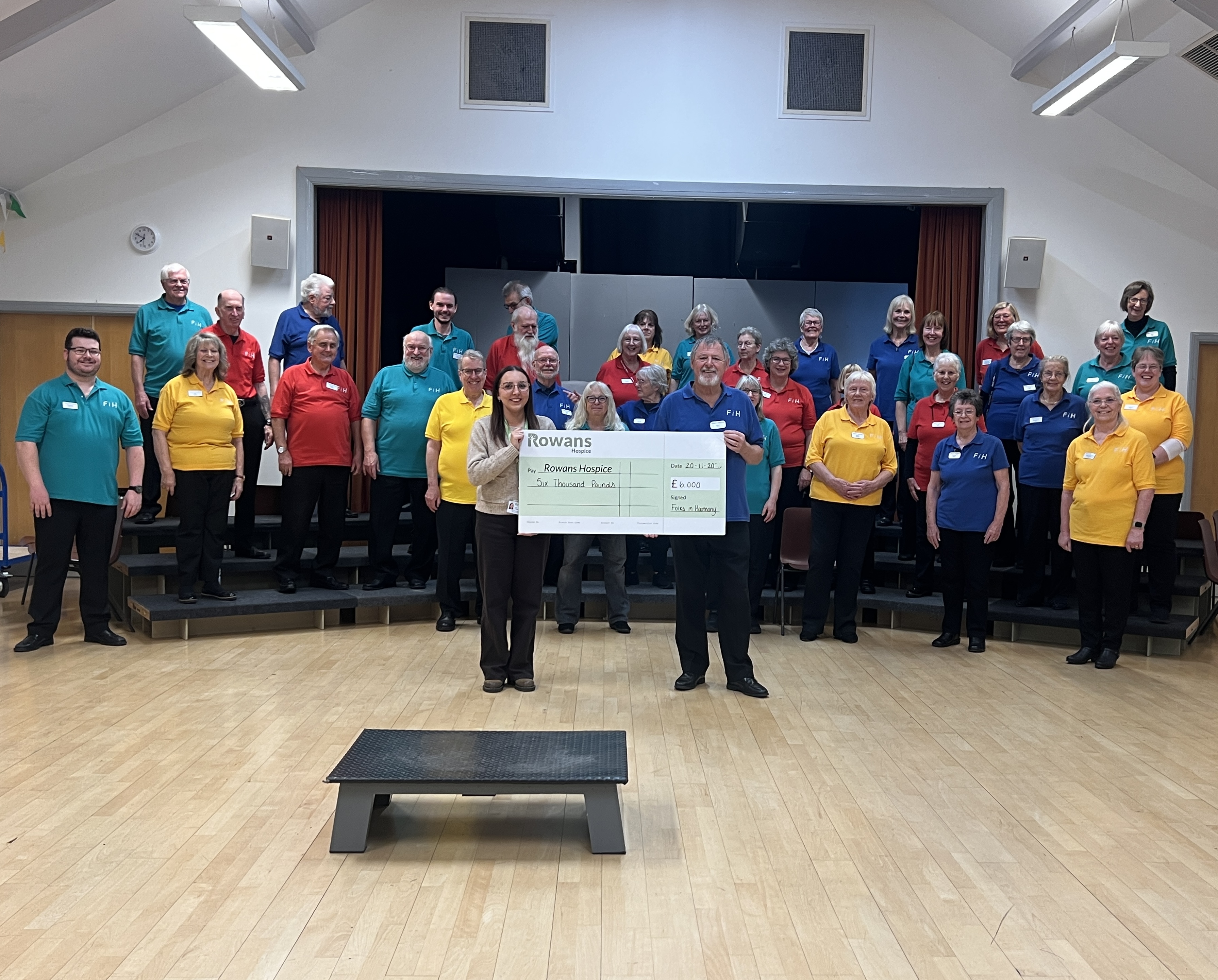 Cheque Presentation to Rowans Hospice