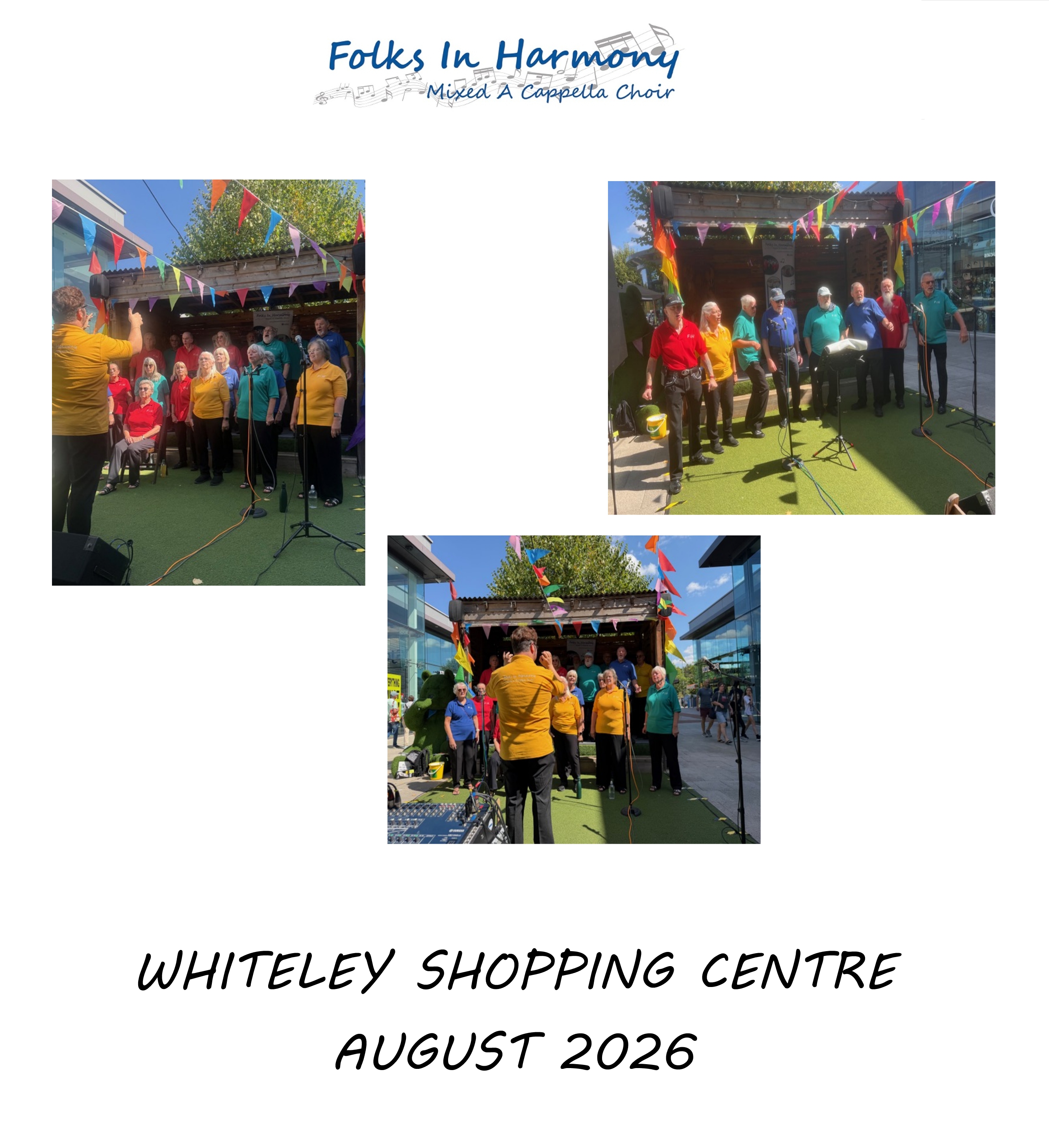 Singing at Whiteley Shopping Centre Singing at Whiteley Shopping Centre